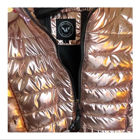 Pink chrome bubble winter coat - Picture 2 of 3